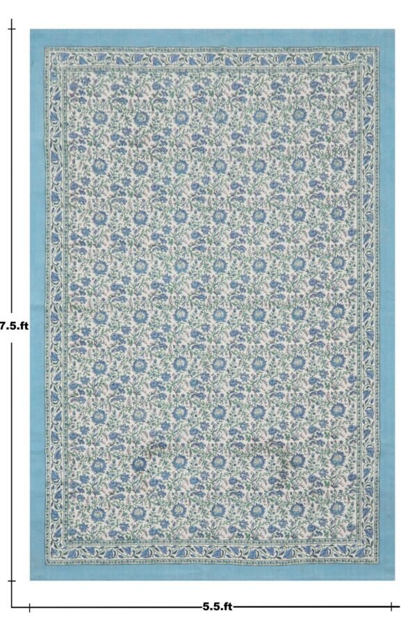 Artistic Block Printed Cotton Durry - Image 2