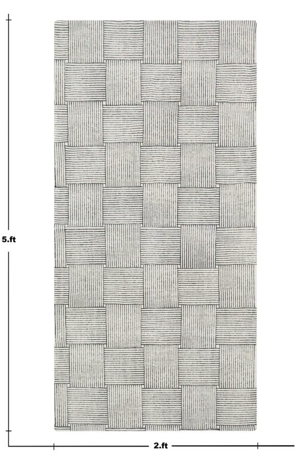 Handmade Block Print Cotton Floor Mat - Image 2