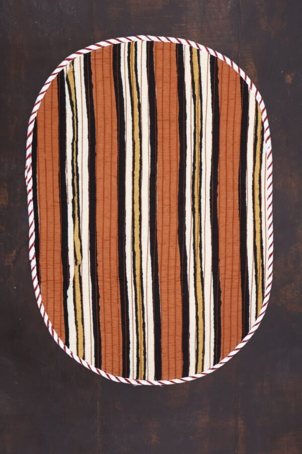 Handmade Cotton Handblock Print Mat - Image 2