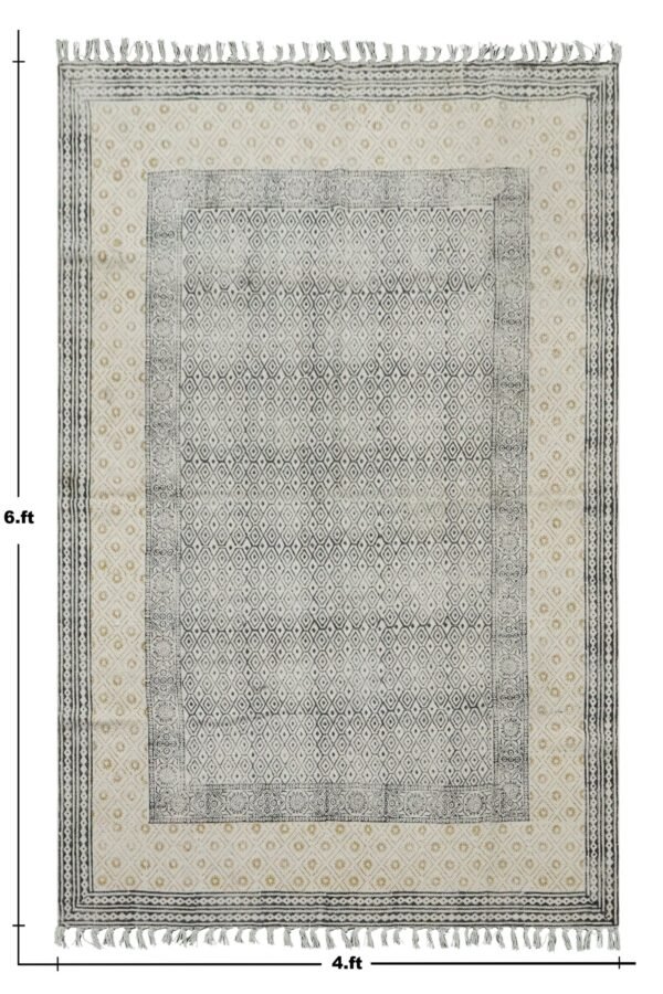 Soft Cotton Block Print Durry - Image 2