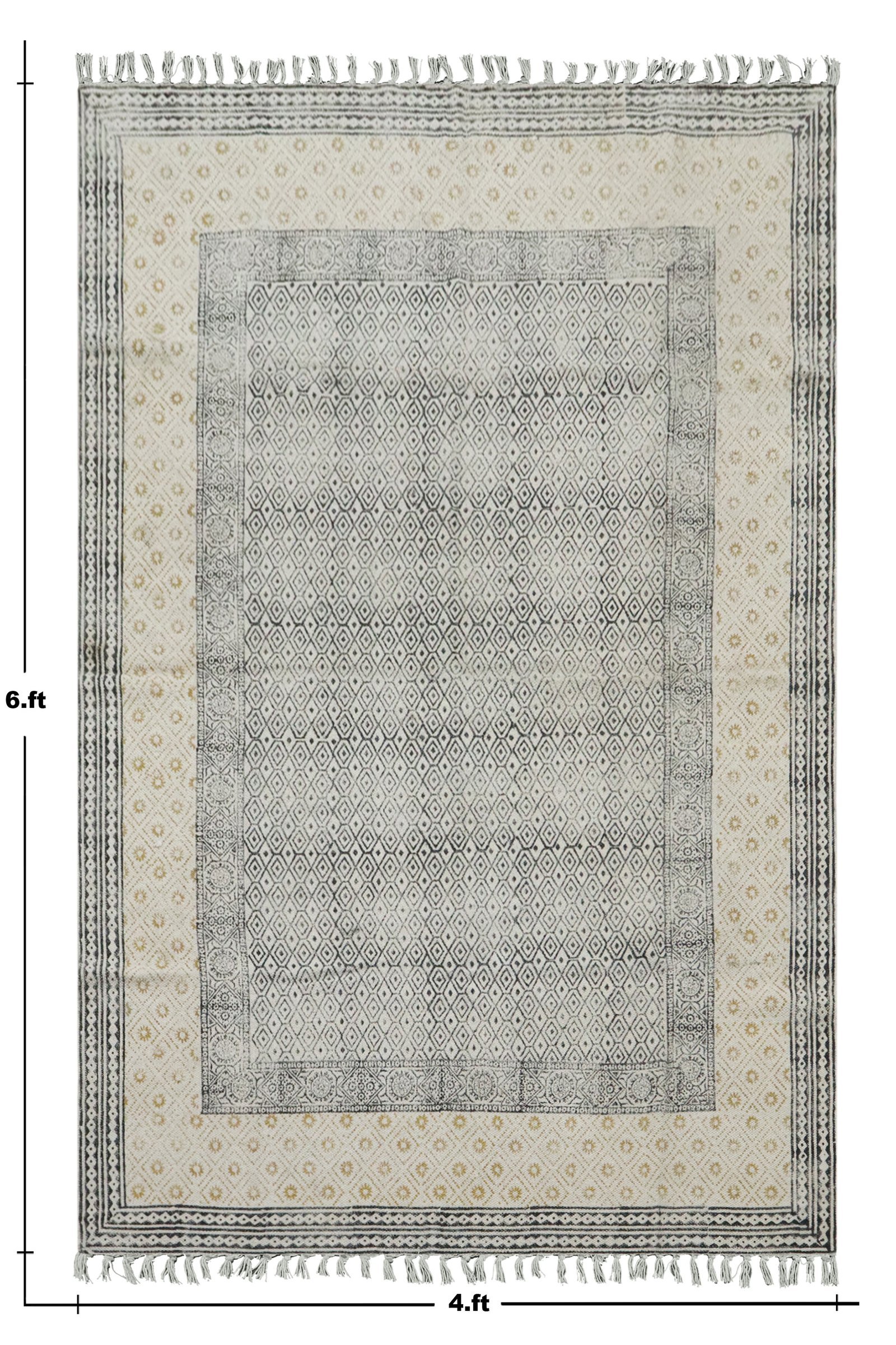 Soft Cotton Block Print Durry - Image 2