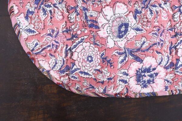 Stylish Handblock Print Cotton Kitchen Mat - Image 2