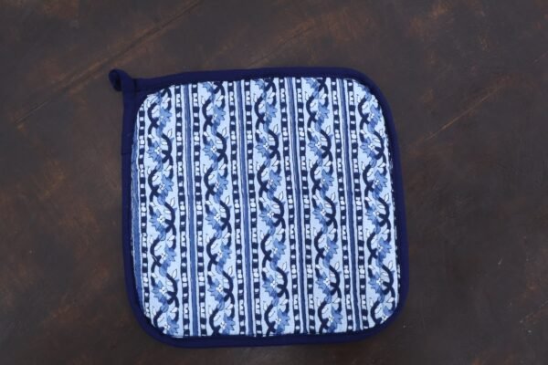 Rustic Style Handblock Print Cotton Floor Mat - Image 2