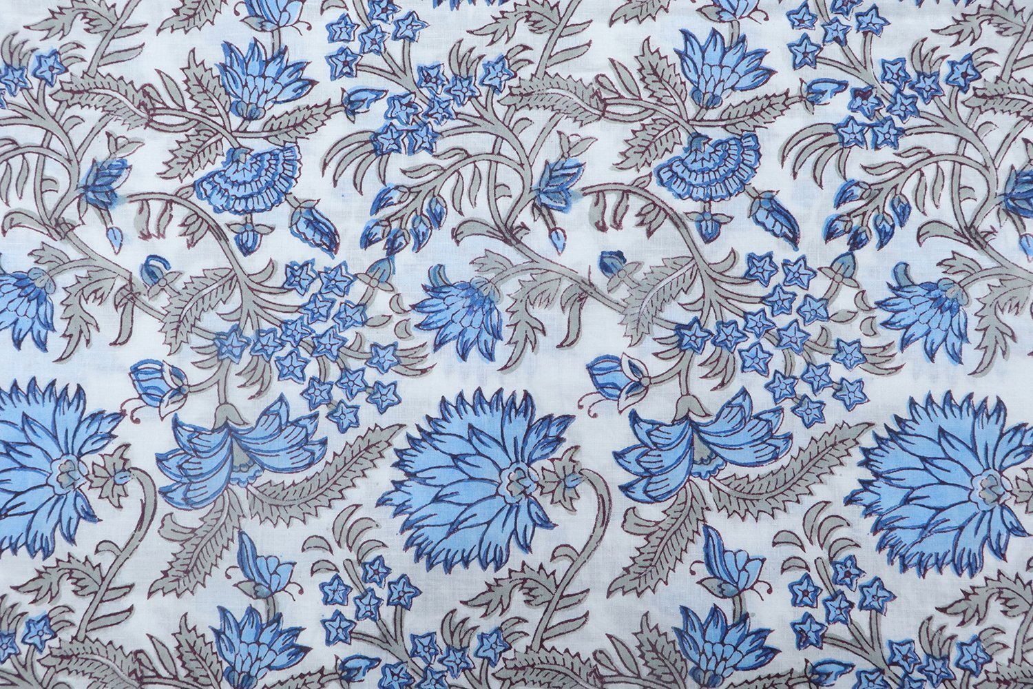 Vintage Inspired Handblock Printed Fabric for Home Decor - Image 2
