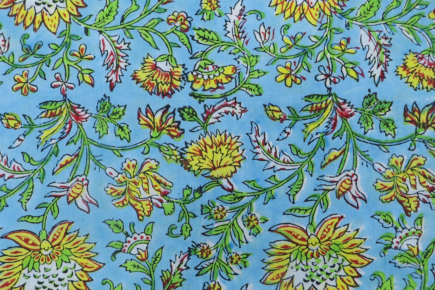 Modern Geometric Handblock Print Fabric for Shirts - Image 2