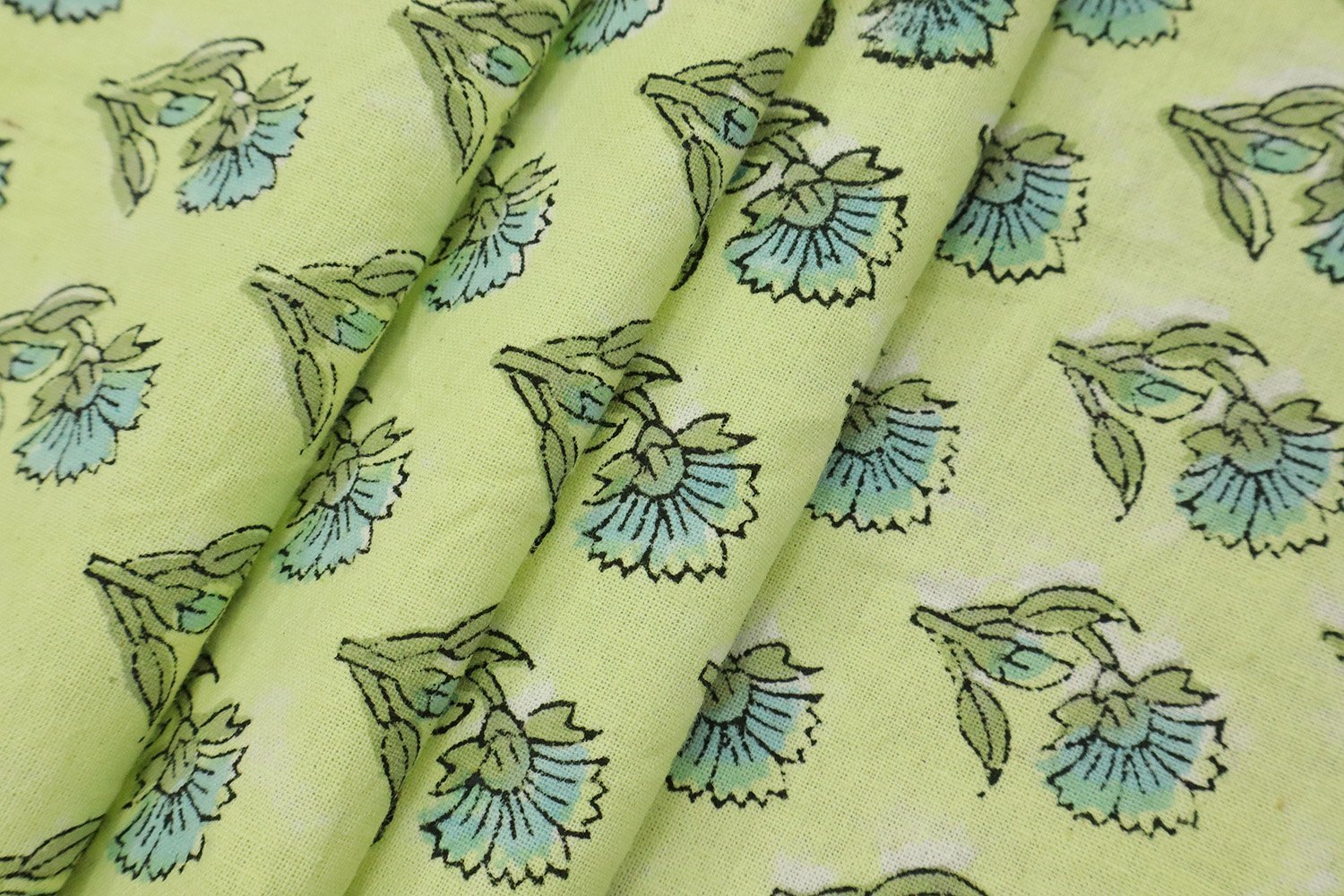 Handblock Printed Kalamkari Cotton Fabric - Image 2