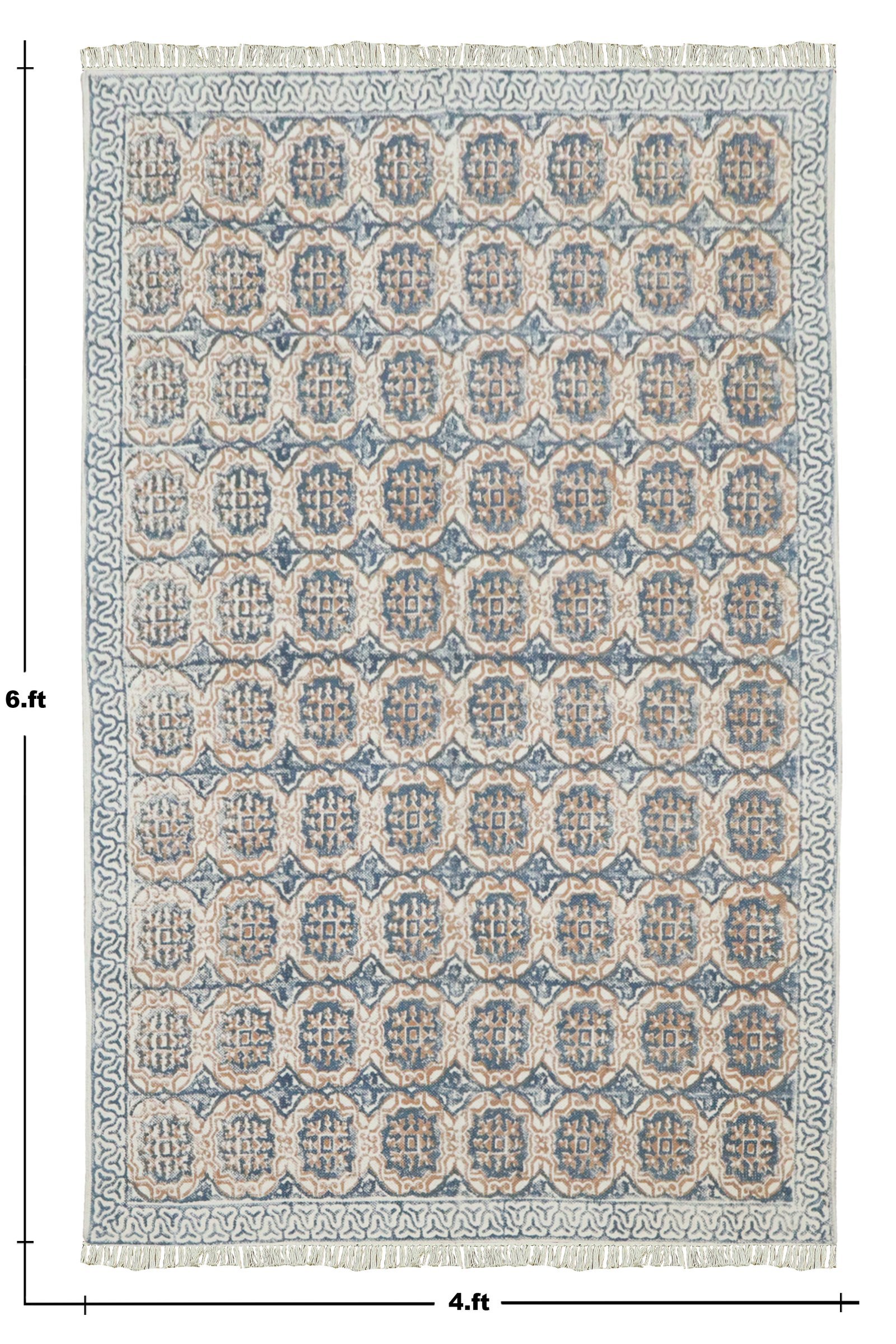 Eco-Friendly Cotton Block Print Durry - Image 2