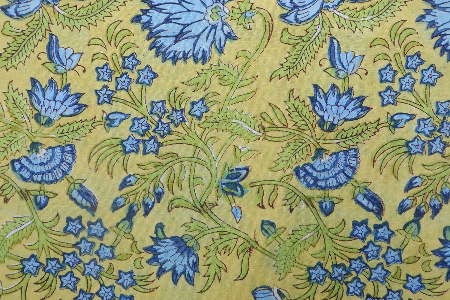Geometric Handblock Printed Mulmul Fabric for Dupattas - Image 2