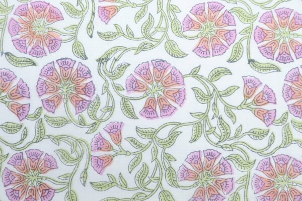 Abstract Handblock Printed Chanderi Fabric for Shirts - Image 2