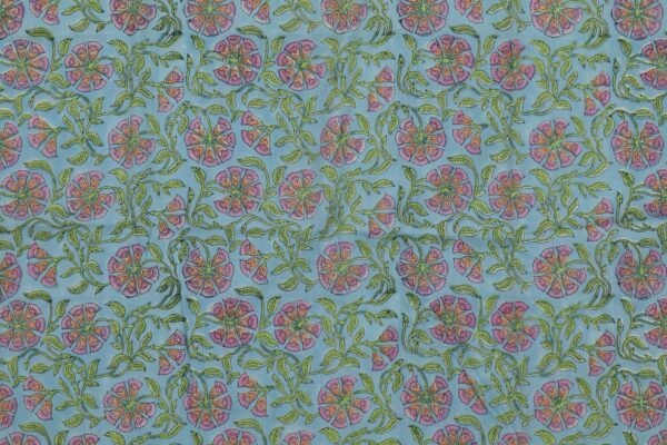 Abstract Handblock Printed Khadi Fabric for Home Decor - Image 3