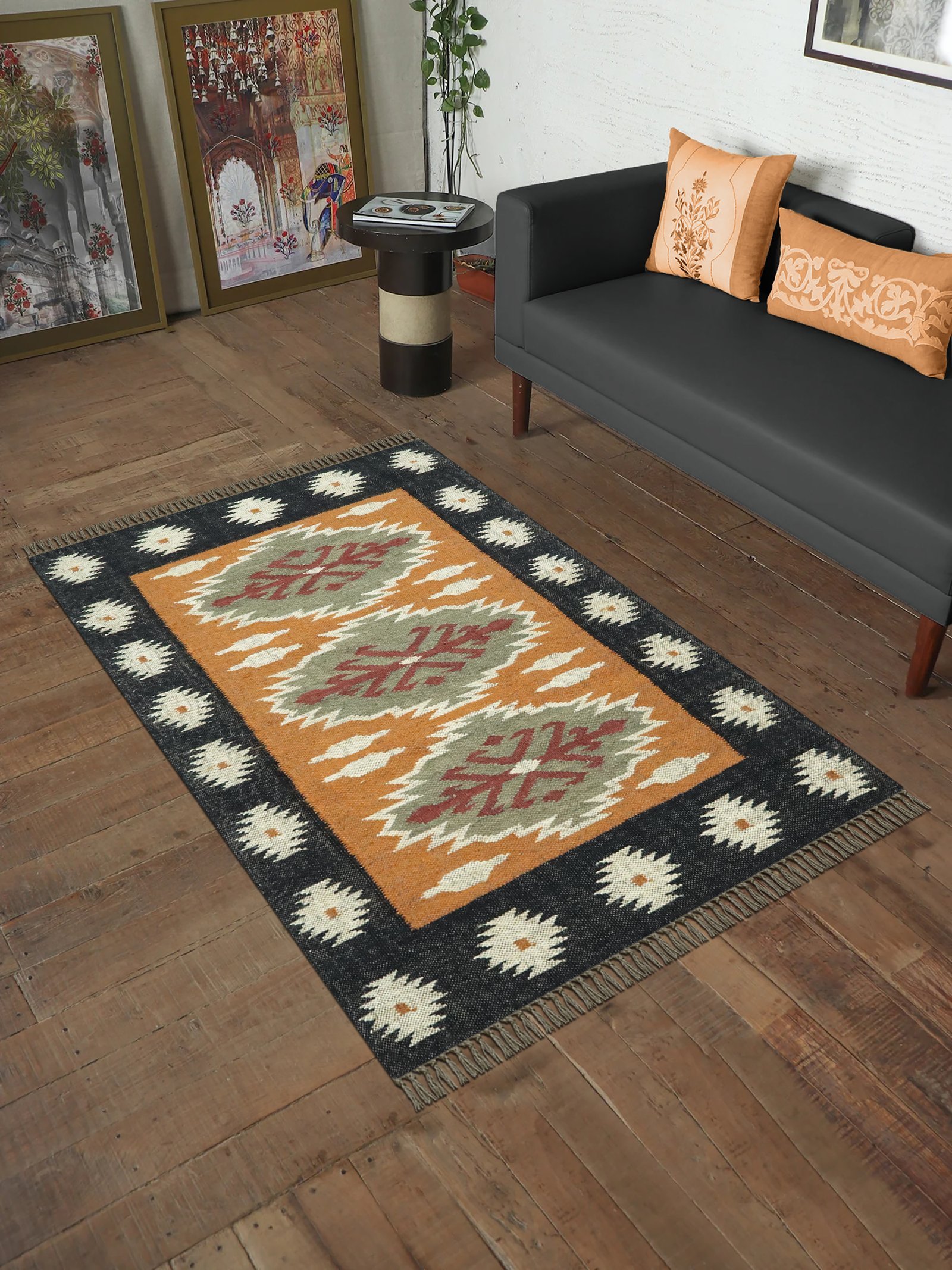 ハンドメイドジュートダリーマット - Image 3