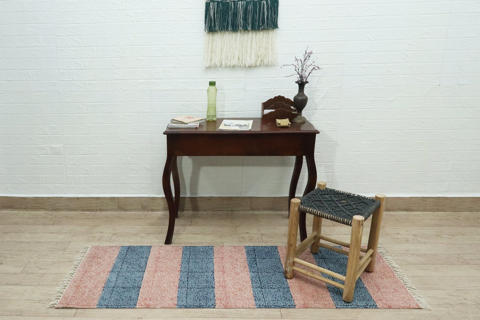 Decorative Cotton Block Print Durry - Image 3