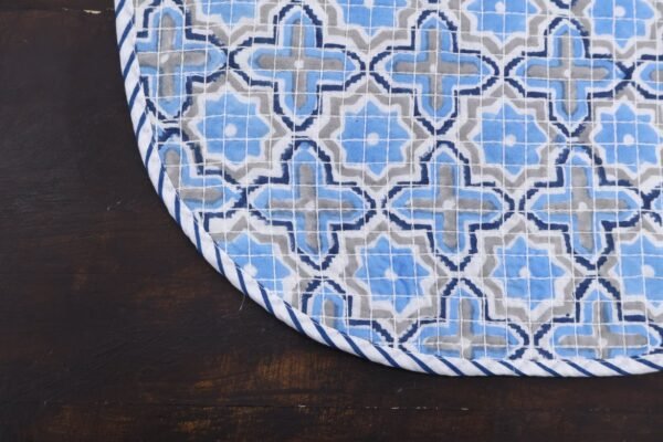 Ethnic Handblock Printed Cotton Floor Mat - Image 3