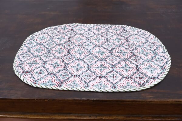 Traditional Handblock Printed Cotton Yoga Mat - Image 3