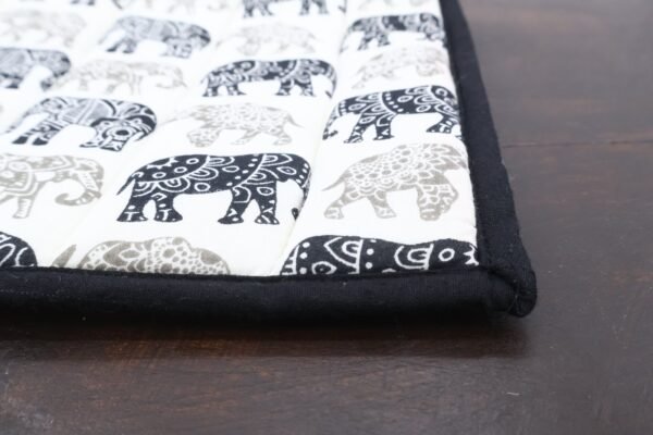 Elegant Handblock Printed Cotton Table Runner Mat - Image 3