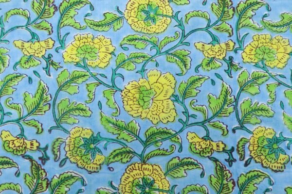 Handblock Print Cotton Fabric for Craft Projects - Image 3
