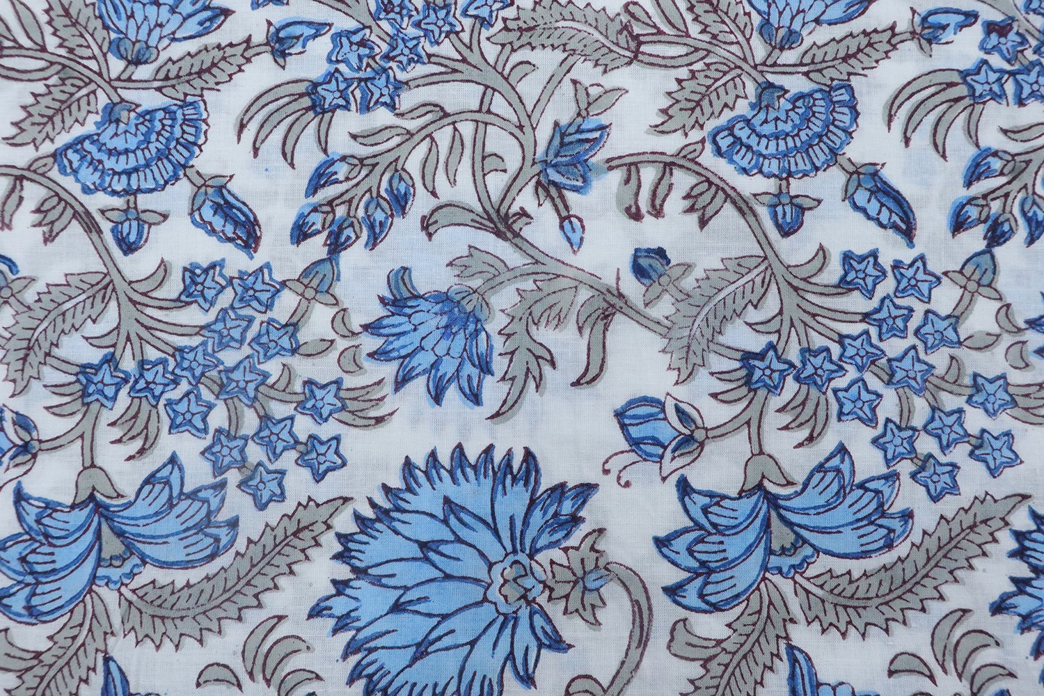 Vintage Inspired Handblock Printed Fabric for Home Decor - Image 3