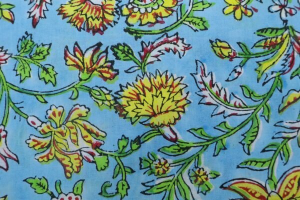 Modern Geometric Handblock Print Fabric for Shirts - Image 3