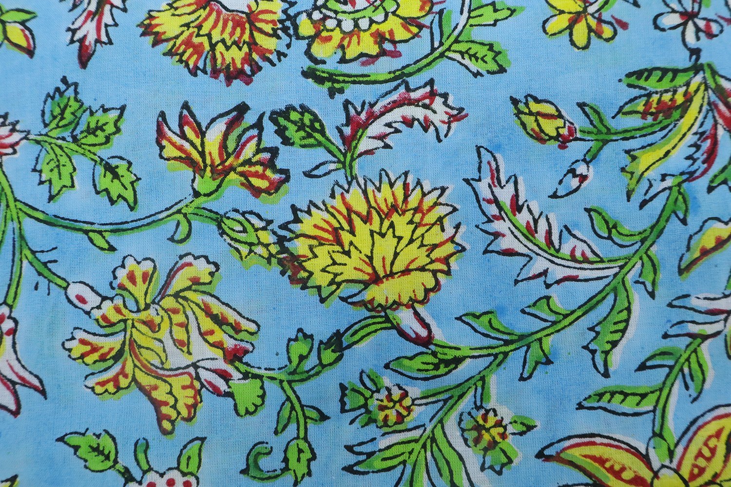 Modern Geometric Handblock Print Fabric for Shirts - Image 3