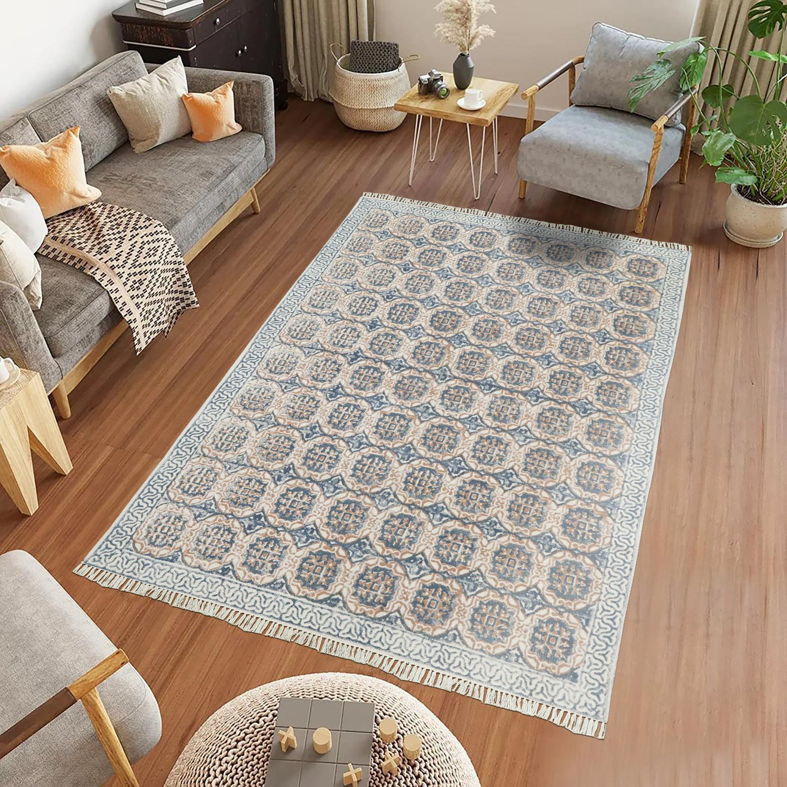 Eco-Friendly Cotton Block Print Durry - Image 3