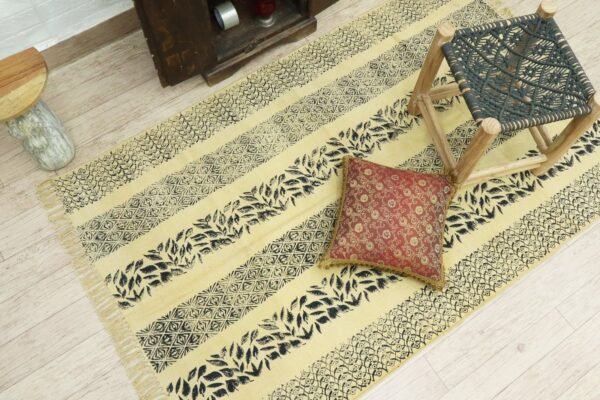 Modern Block Print Cotton Durry - Image 4