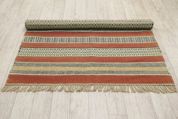 Natural Fiber Wool Jute Durry Carpet - Image 4