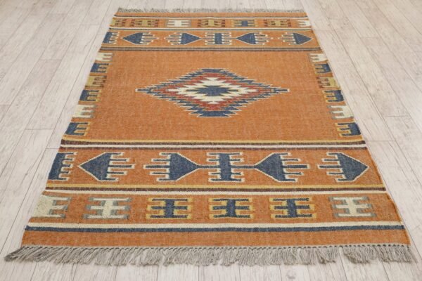 Soft Elegant Runner Wool Jute Durry for Study - Image 4
