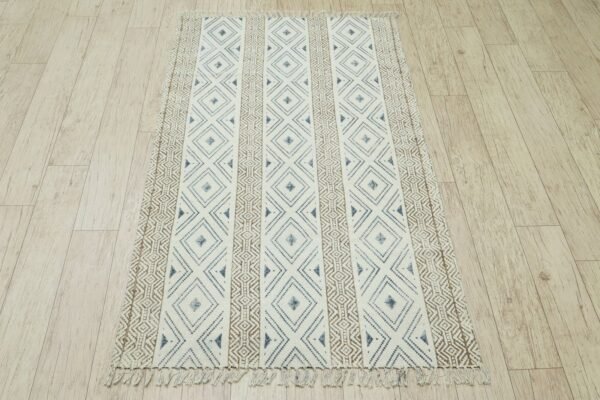 Handwoven Block Printed Cotton Durry - Image 4