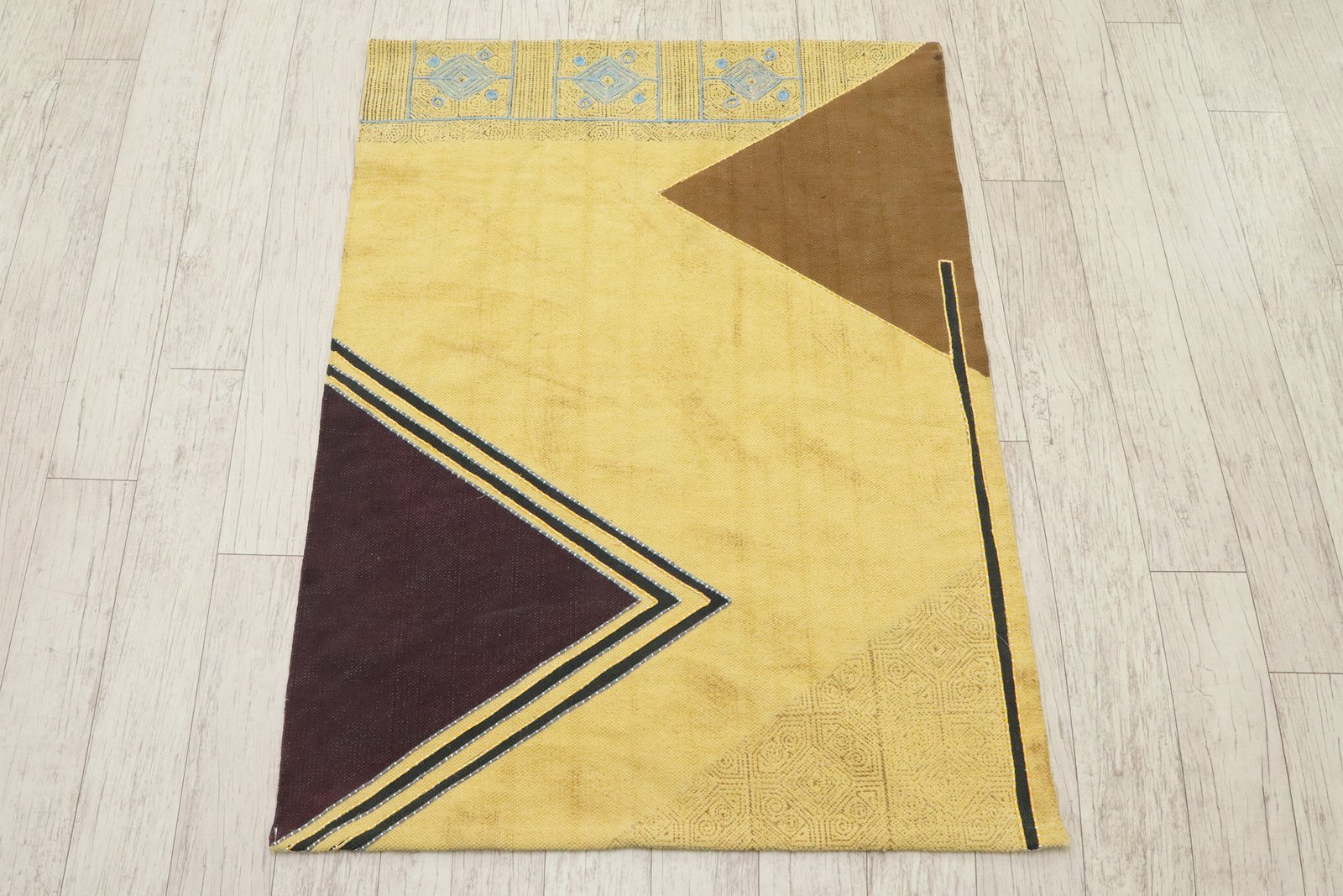Designer Block Printed Cotton Rug - Image 4