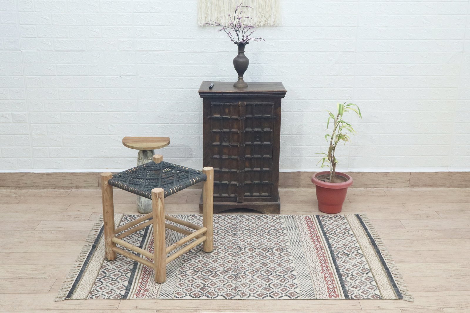 Cultural Heritage Block Printed Cotton Durry - Image 4