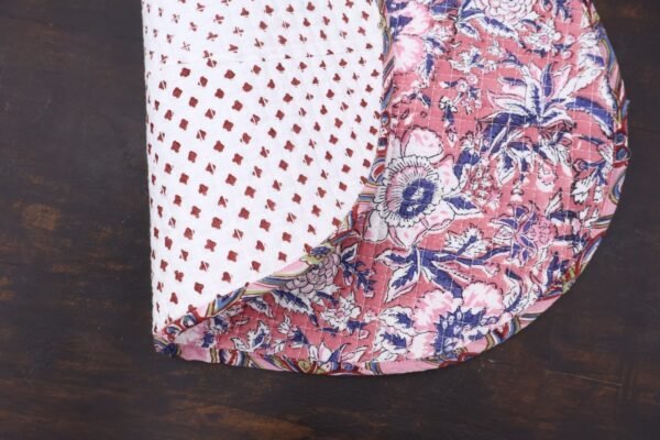Stylish Handblock Print Cotton Kitchen Mat - Image 4