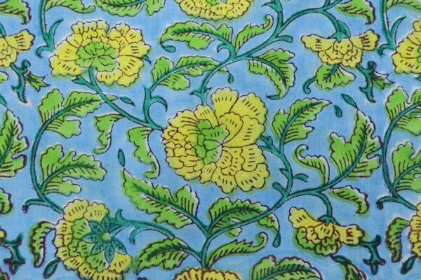 Handblock Print Cotton Fabric for Craft Projects - Image 4
