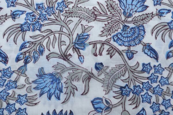 Vintage Inspired Handblock Printed Fabric for Home Decor - Image 4