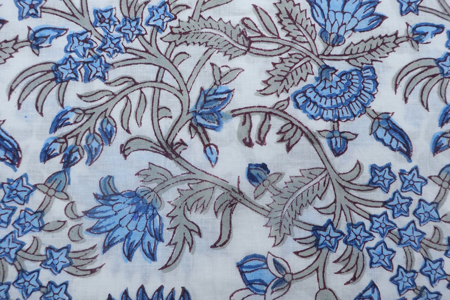 Vintage Inspired Handblock Printed Fabric for Home Decor - Image 4
