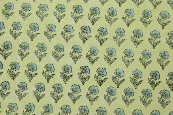 Handblock Printed Kalamkari Cotton Fabric - Image 4