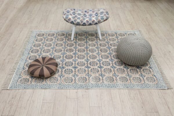 Eco-Friendly Cotton Block Print Durry - Image 4