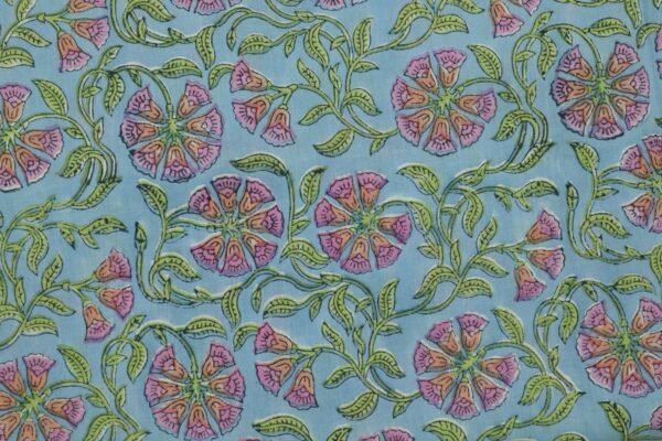 Abstract Handblock Printed Khadi Fabric for Home Decor - Image 5