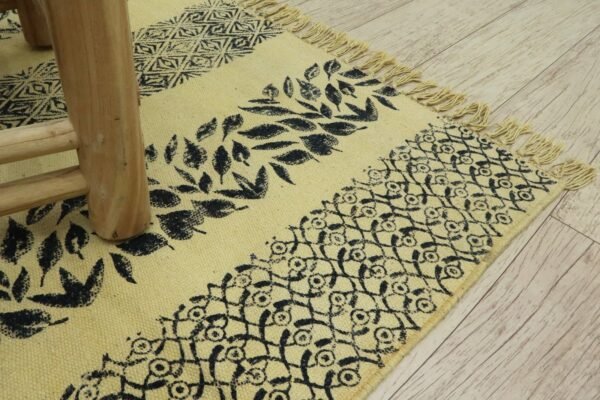 Modern Block Print Cotton Durry - Image 5