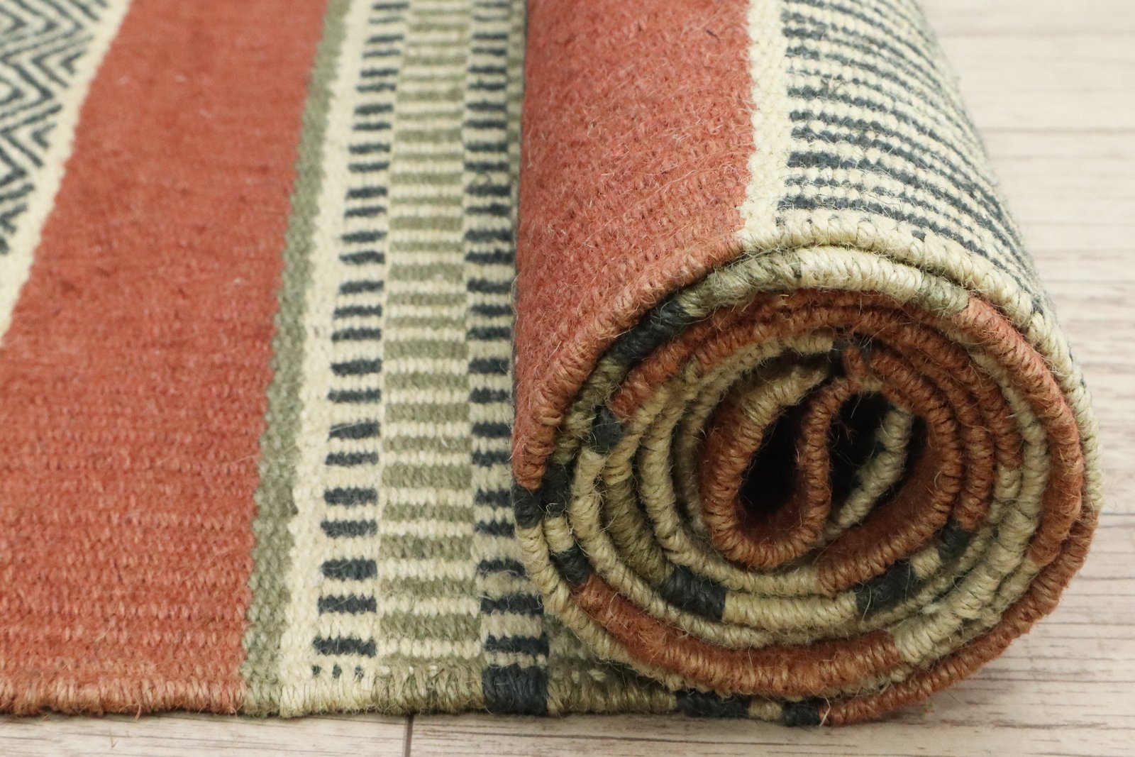 Natural Fiber Wool Jute Durry Carpet - Image 5