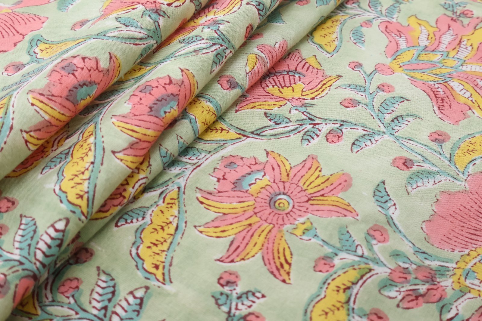 Indigo Handblock Printed Khadi Fabric for Fashion - Image 5