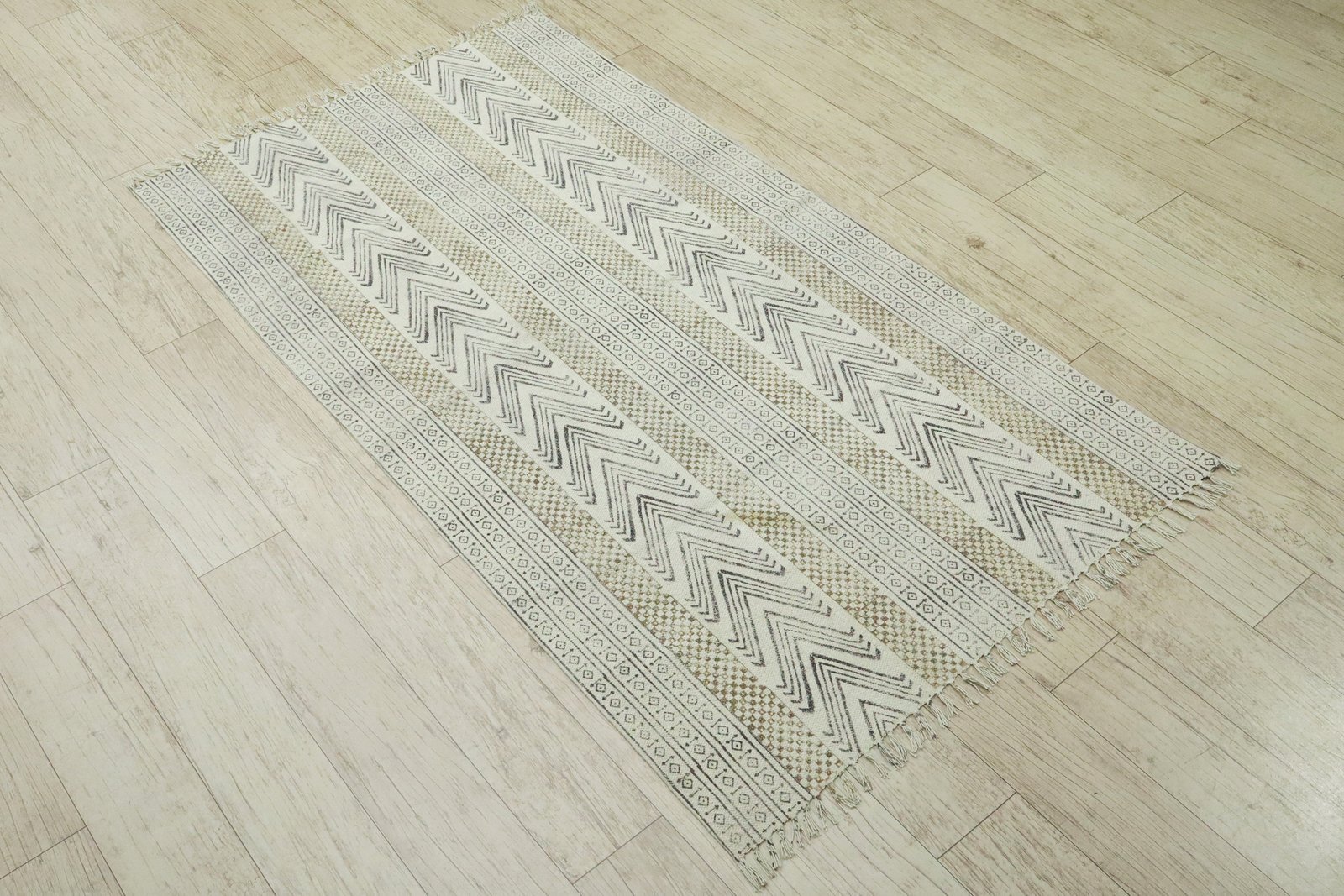 Classic Block Print Cotton Floor Rug - Image 5