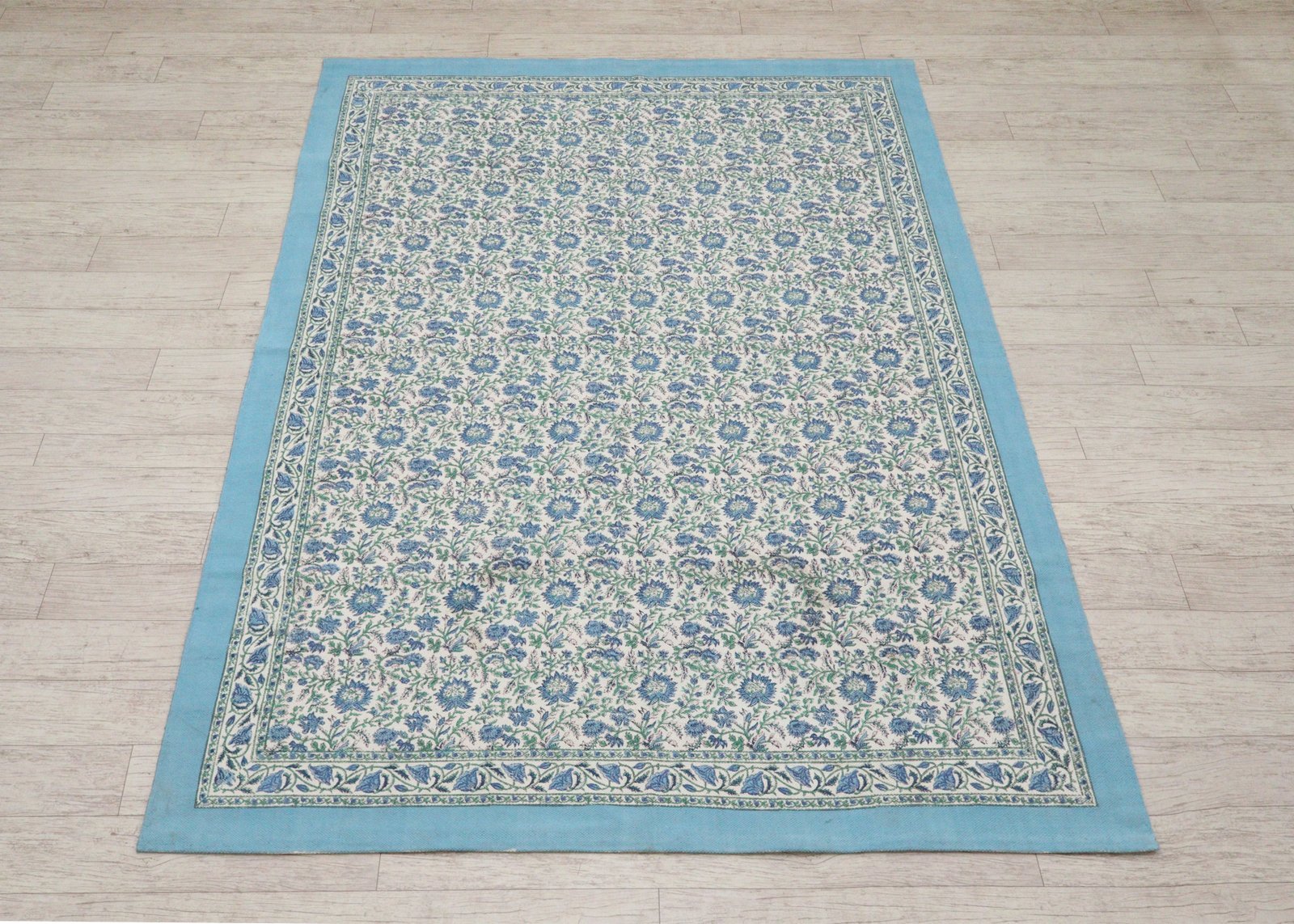 Artistic Block Printed Cotton Durry - Image 5