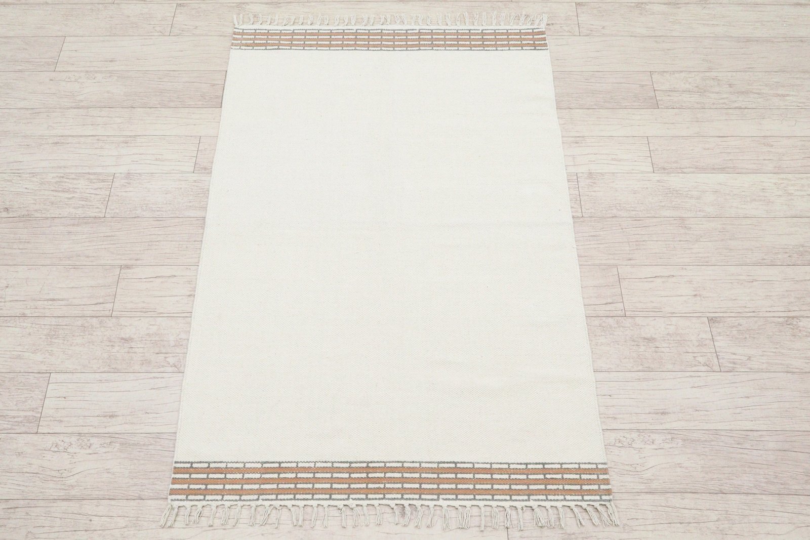 インド ファインコットンダリー(敷物) リビングサイズ 幾何学柄 プレゼント アジアン クリスマス ラグ インド綿 エスニック カーペット インテリア - Image 5