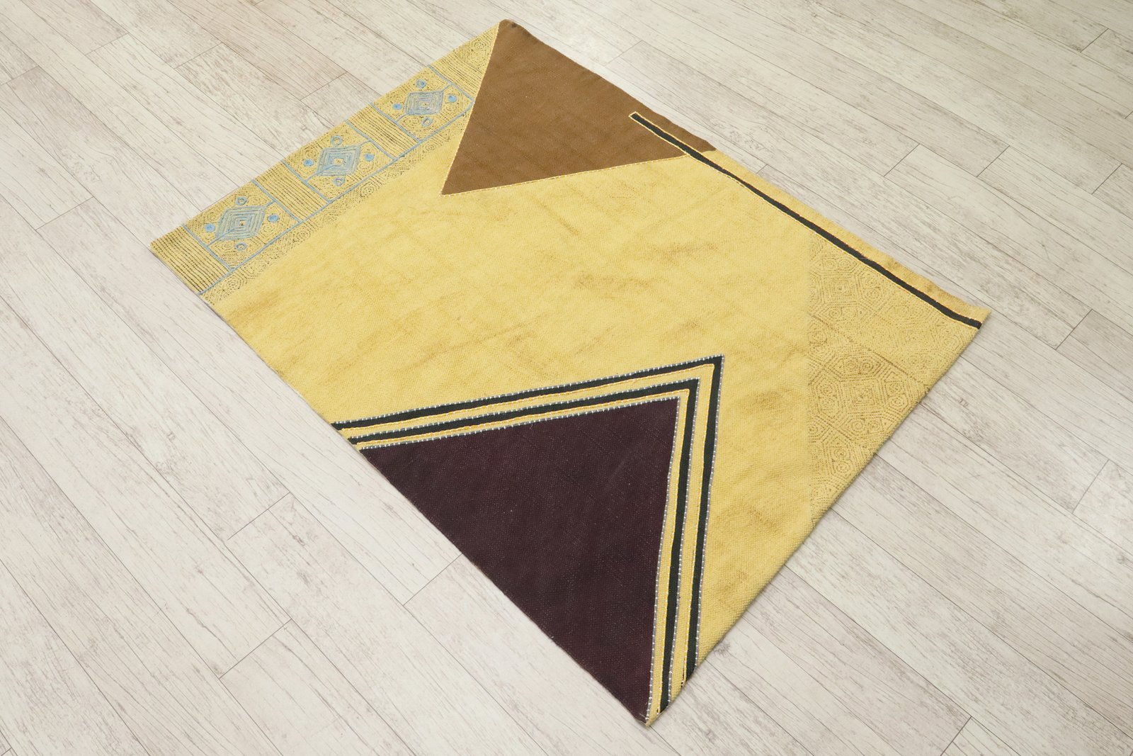 Designer Block Printed Cotton Rug - Image 5