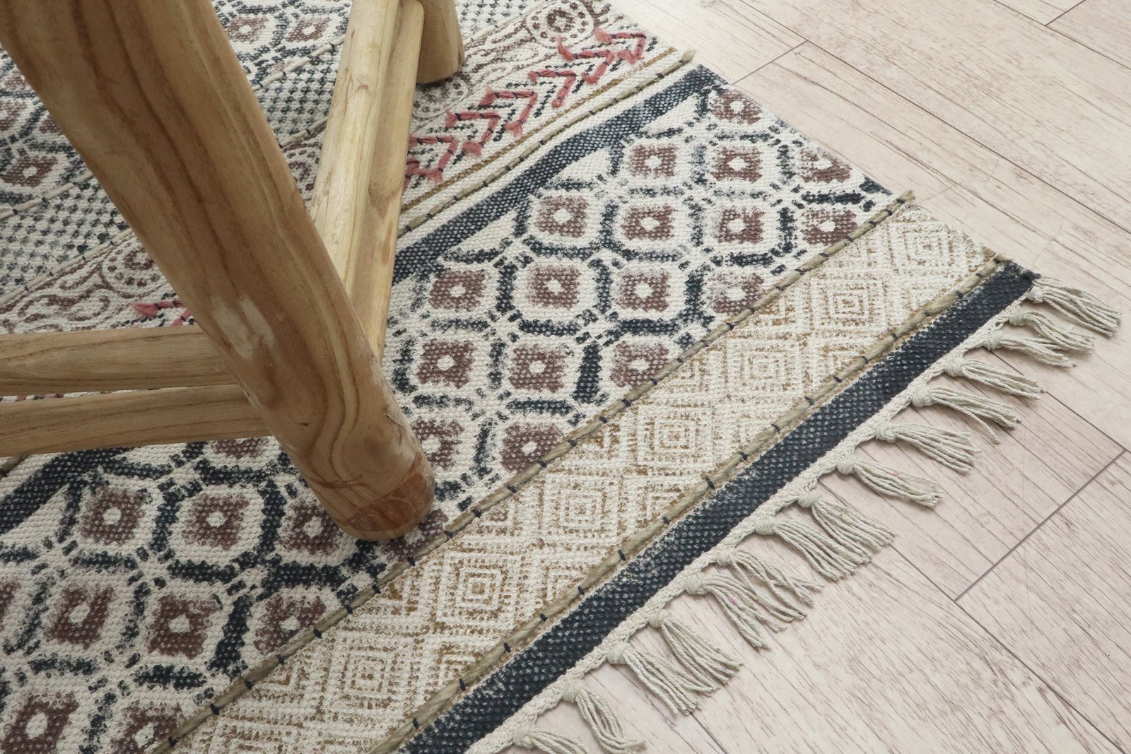 Cultural Heritage Block Printed Cotton Durry - Image 5
