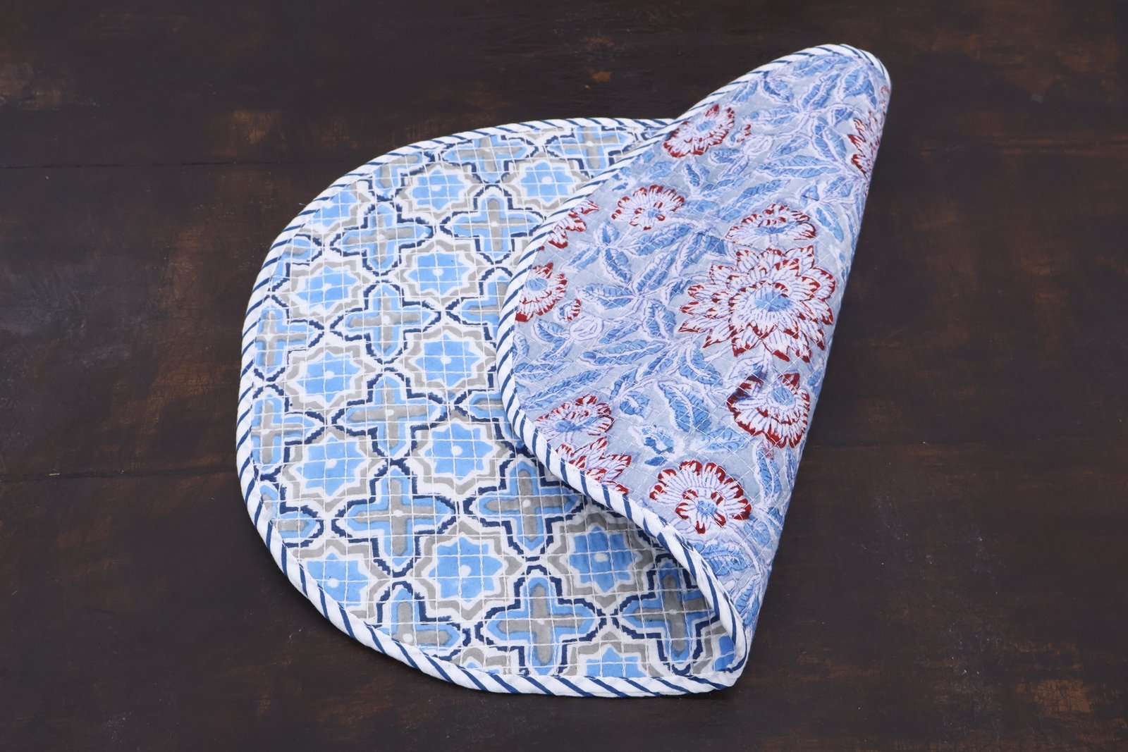 Ethnic Handblock Printed Cotton Floor Mat - Image 5