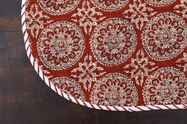 Handmade Cotton Handblock Print Mat - Image 5