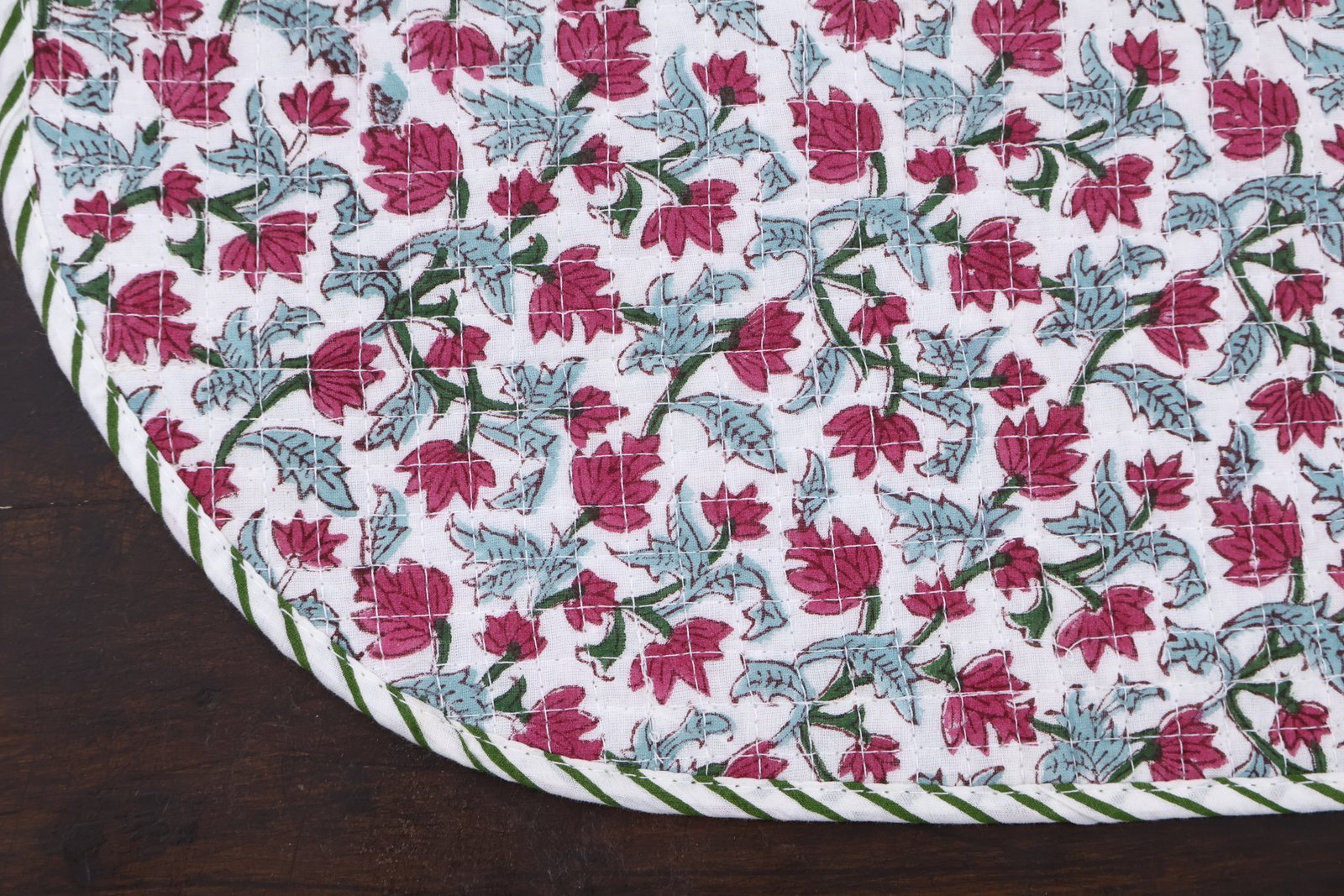 Traditional Handblock Printed Cotton Yoga Mat - Image 5