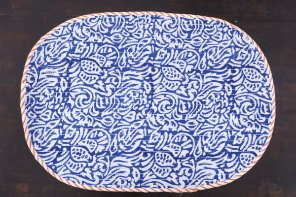 Lightweight Cotton Handblock Printed Floor Mat - Image 5
