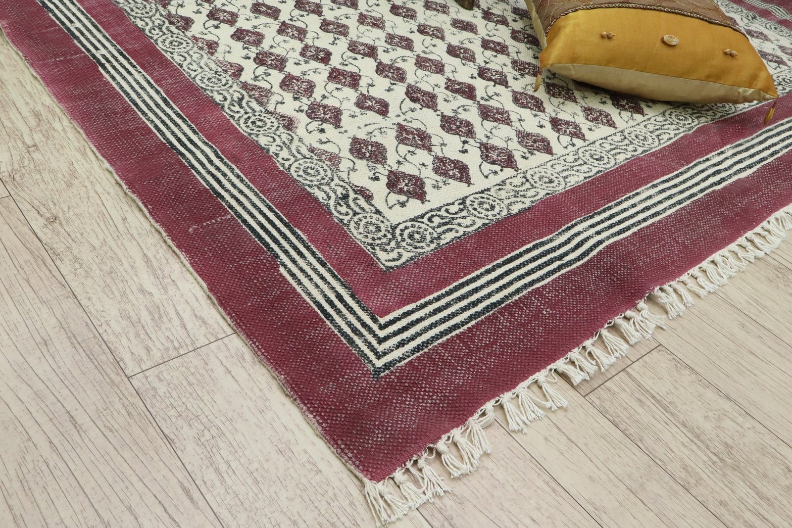 Artisan Block Print Cotton Durry Carpet - Image 5